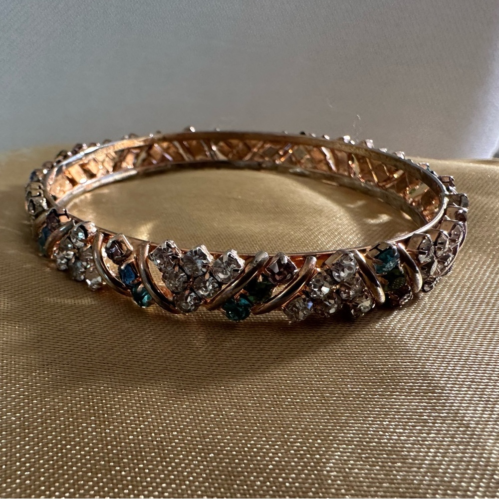 Rose Gold Women's Bracelet Multicolored Stones